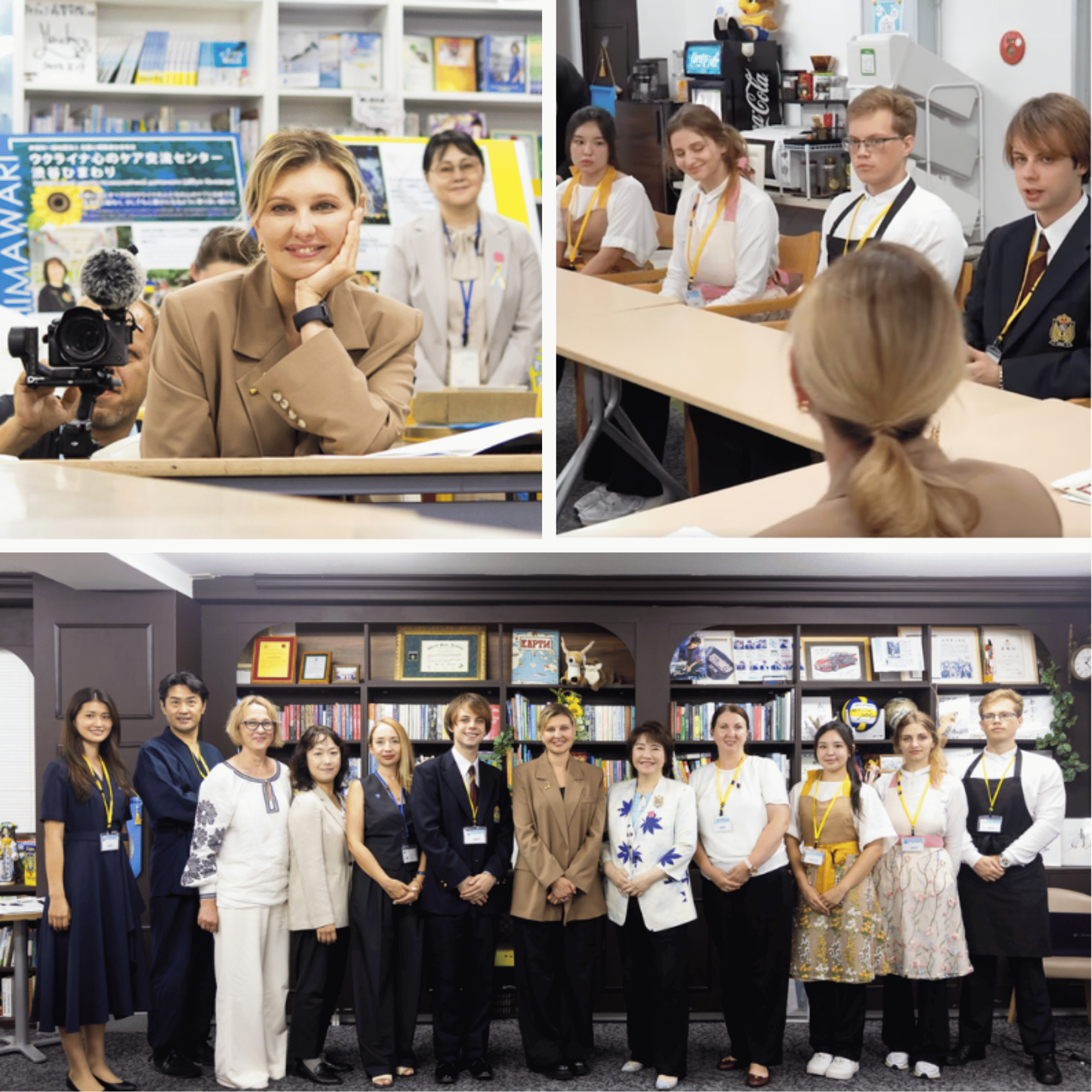 渋谷のカフェ ココロゴトカフェ オレナ・ゼレンスカ大統領夫人 来訪